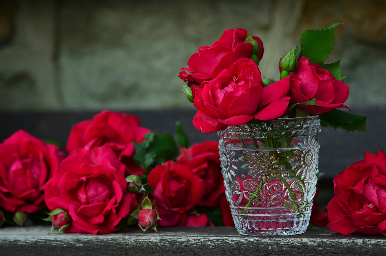 Ramos de flores rosas